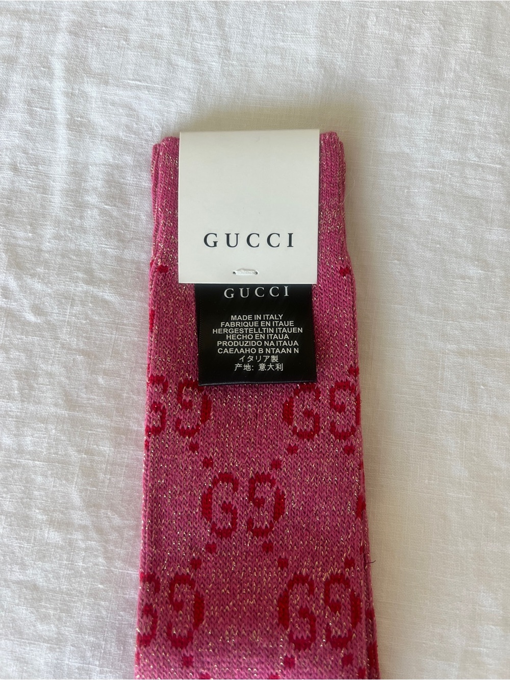 Pink GG Logo Socks - Picture 2 of 4
